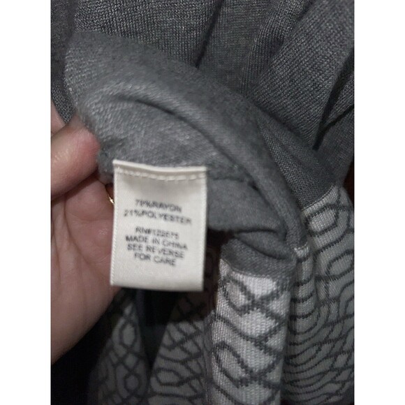 Pina Rossi Sweater Womens Plus 2X Grey Tunic soft longline modest accent hem - Picture 6 of 9